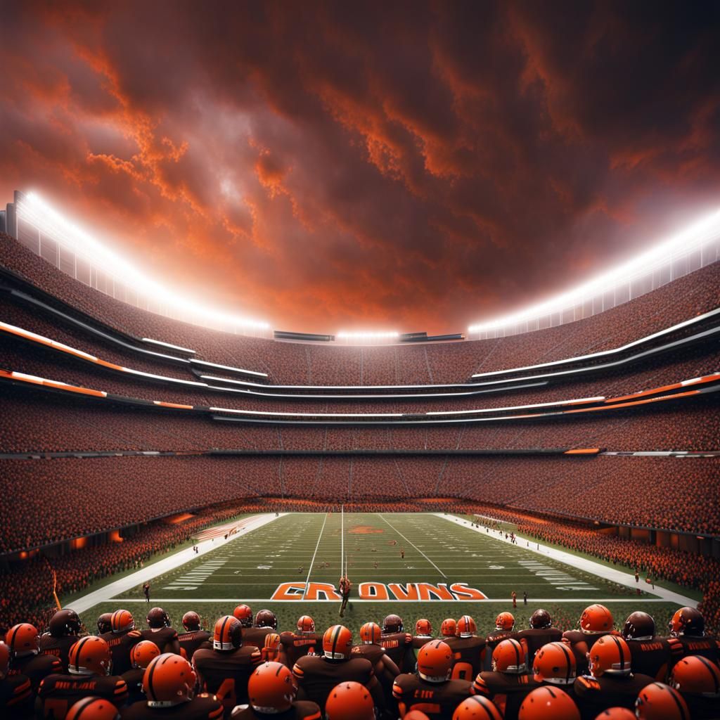 Epic Cleveland Browns Football Digital Matte Painting