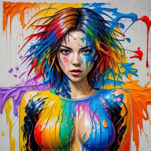 Colorful Passion: Neo-Impressionist Oil Painting