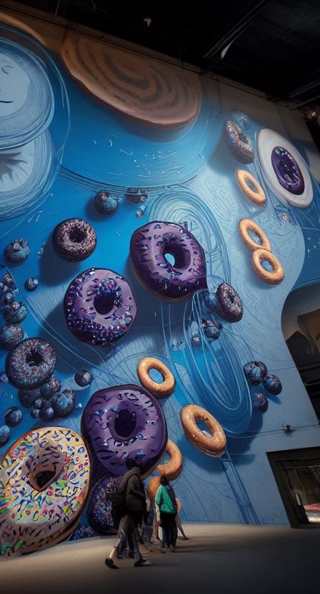 Donut Mural with 3D Shading