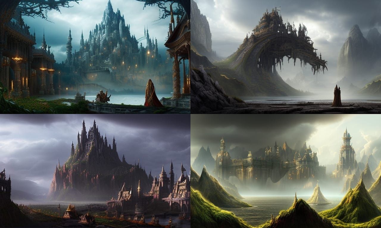 Epic Fantasy Kingdom: Dramatic Digital Matte Painting