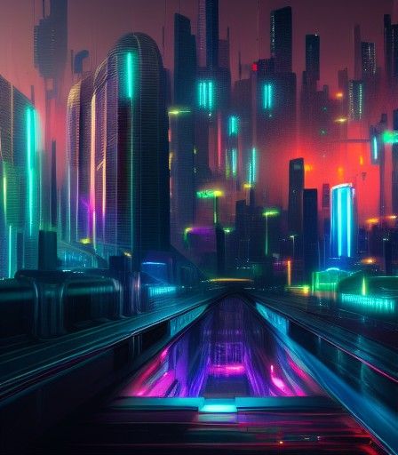 Futuristic Cyber City in Hyperrealistic 8K Resolution