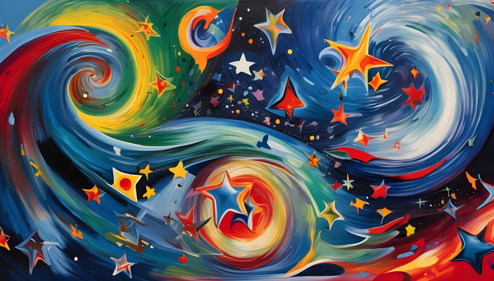 Vortex Maelstroms of Paint and Plasma in Vivid Colors