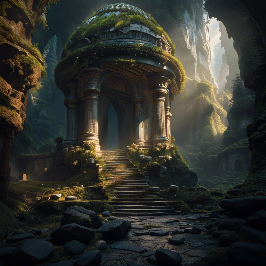 The Ancient Altar in the Cave.