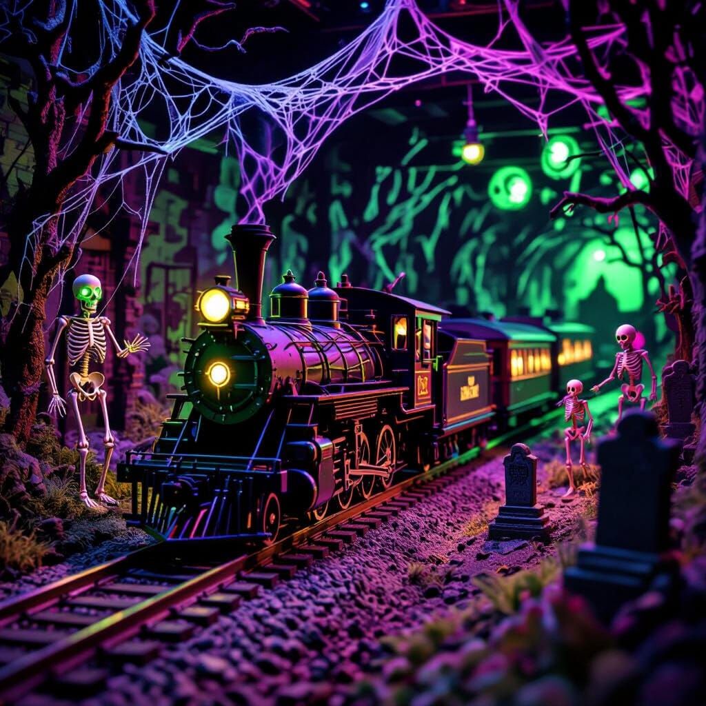 Model Railroad Ghost Train Ride With Scary Features