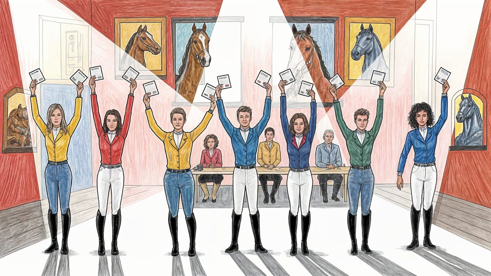 Horse Club Members Vote for New Chairpersons in a Colorful S...