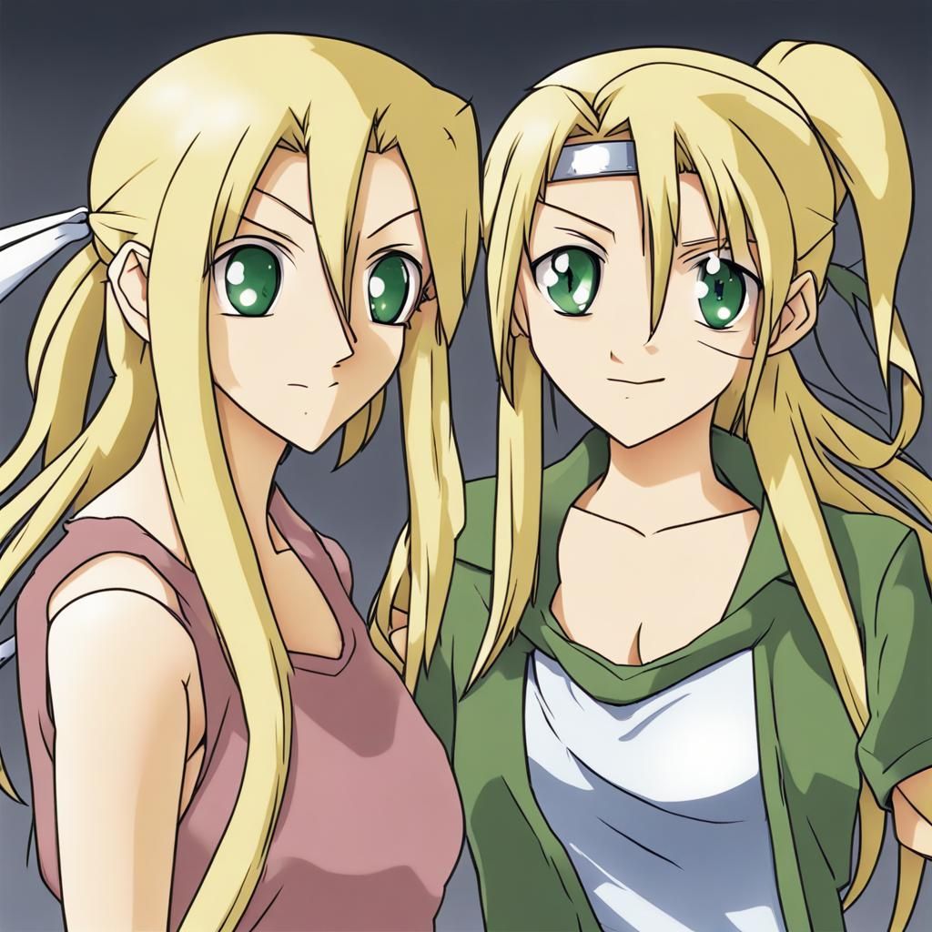 Winry Rockbell and Sister in Anime Key Visual Style