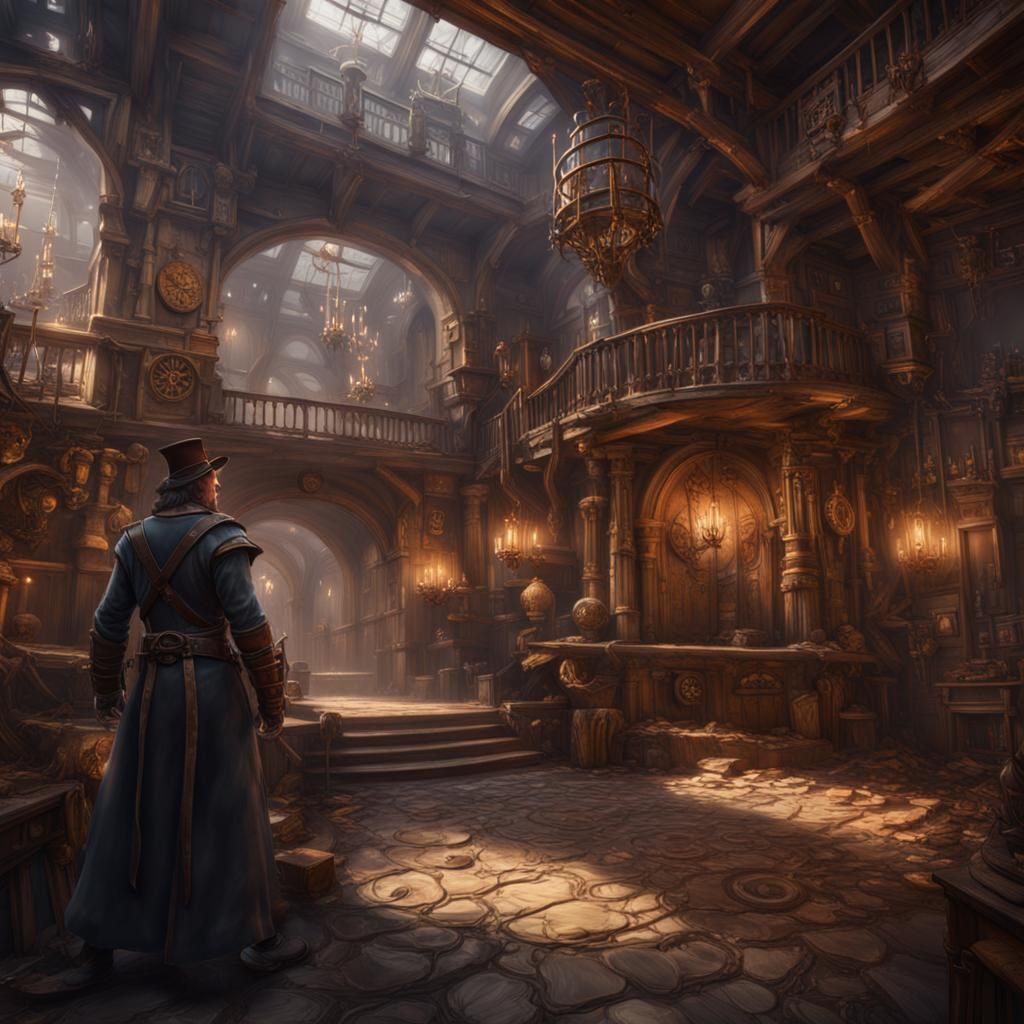 Gale from Baldur's Gate: Steampunk Fantasy Wizard