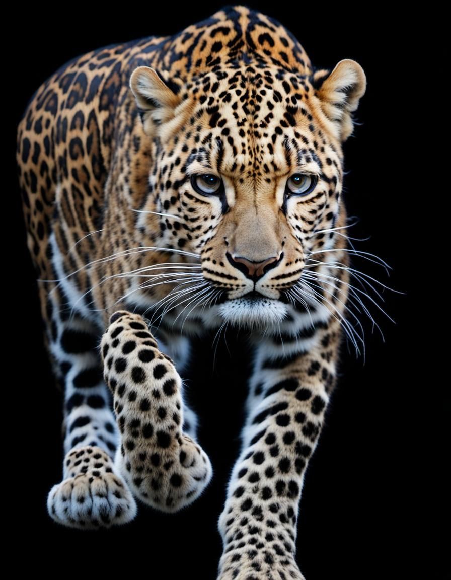 Leopard Hunt in Funhouse Mirror Maze