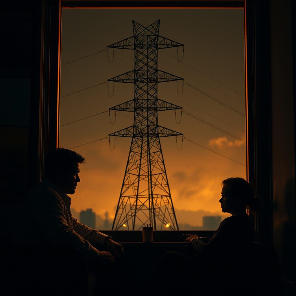 Intimate Conversation in Warm Lighting