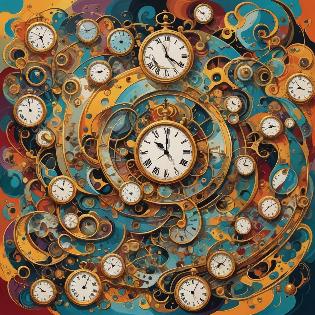 Surreal Time Illusion Inspired by Salvador Dalí