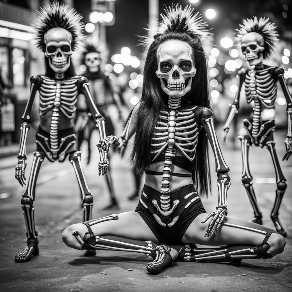 Perhaps Her Happy Papaya Shall Enjoy The Pulsating Polarizing Porcupine Neon Skeleton Dancers II