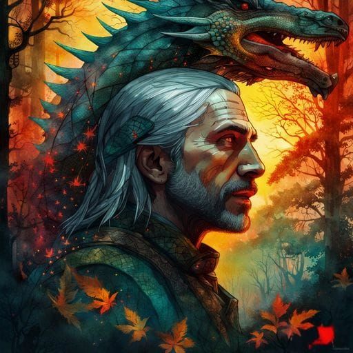 Witcher Confronts Dragon in Epic Battle