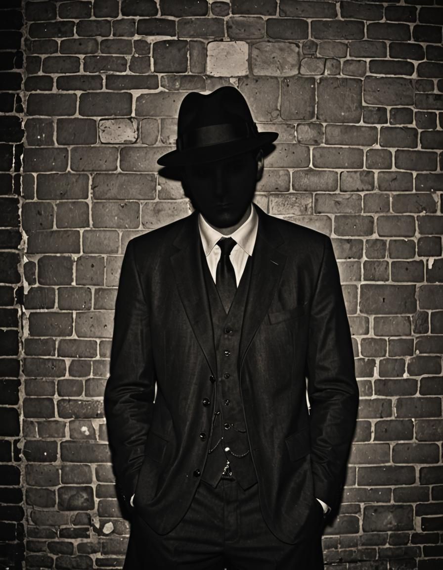 Abstract Shadow Figure in Photogrammic Style