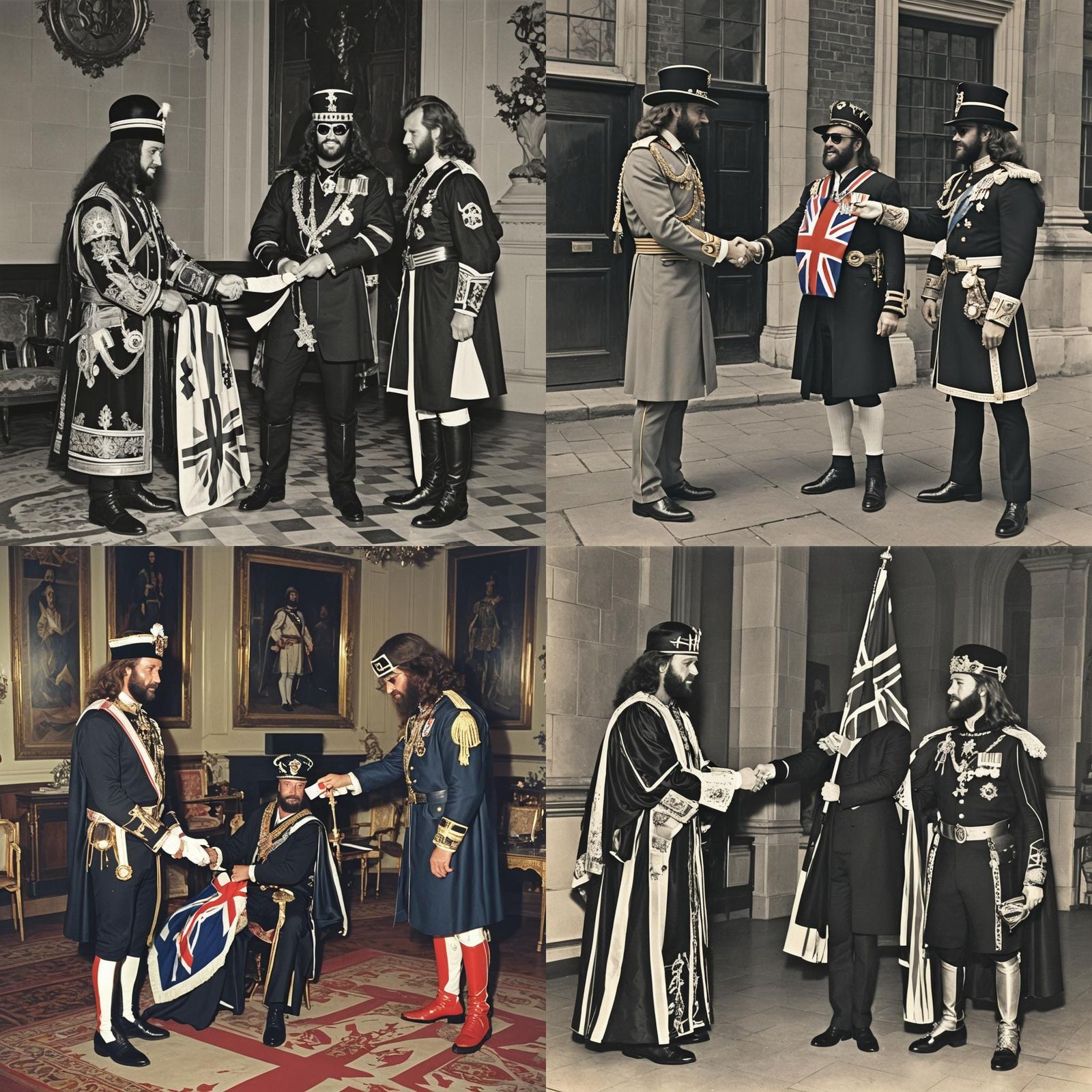 Macho Man Savage Knighted by Queen Elizabeth: Digital Art