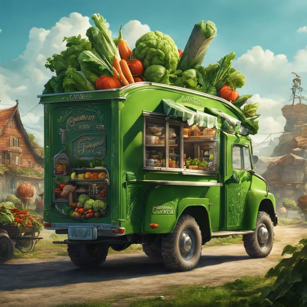 Green Farmer's Market Ice Cream Truck