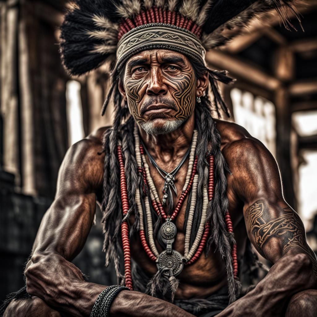Hyperrealistic Tribal Jack of the Union in HDR