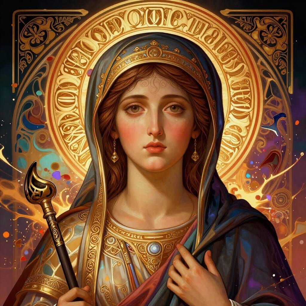 Holy Land Goddess in Bethlehem, Dynamic Lighting Portrait