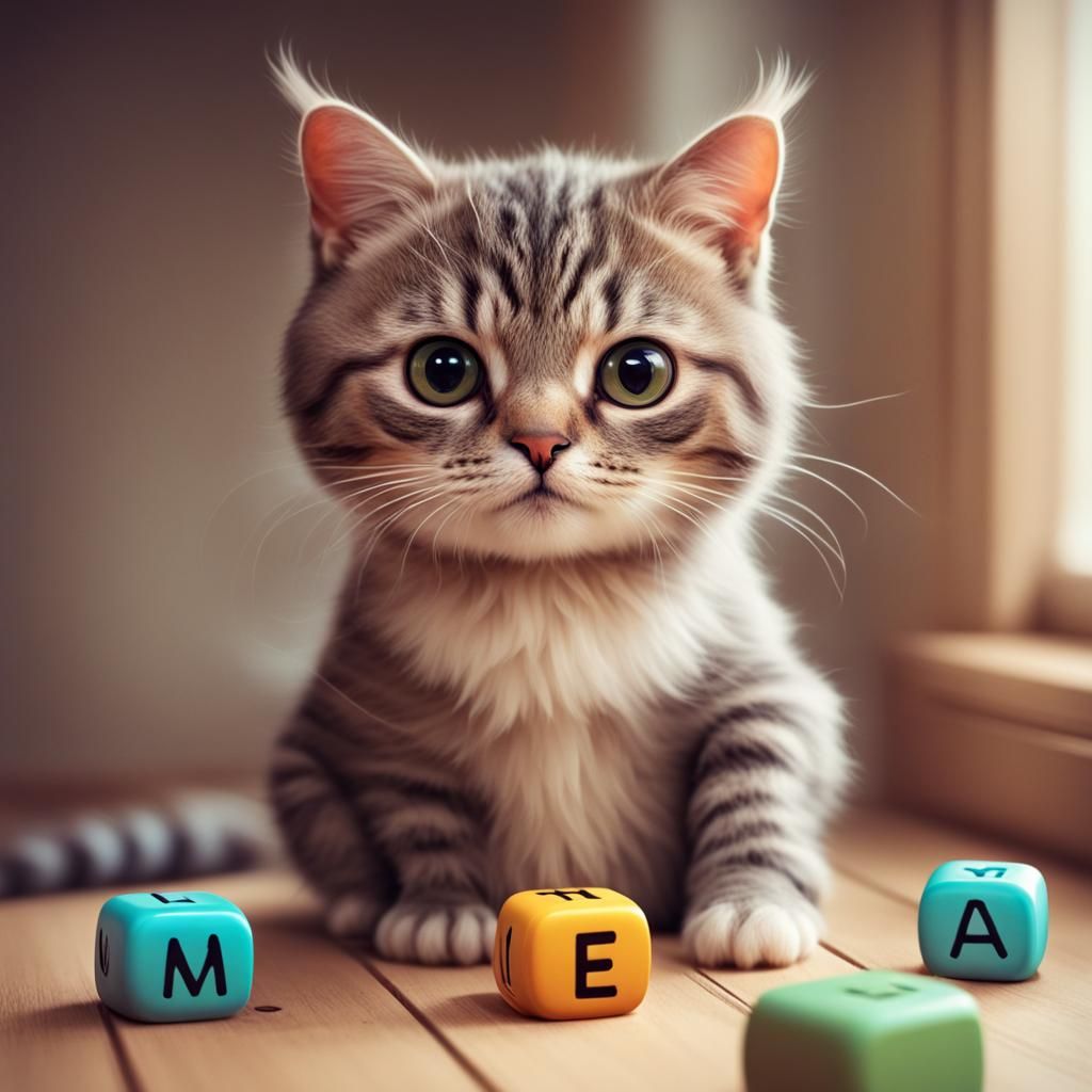 Cute Fantasy Cat: Amusing Animal Art