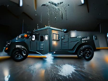 SWAT Car as Oil Painting Rendered in Unreal Engine