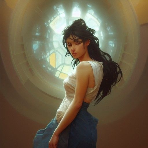 Detailed Portrait with Dynamic Lighting, Trending Art