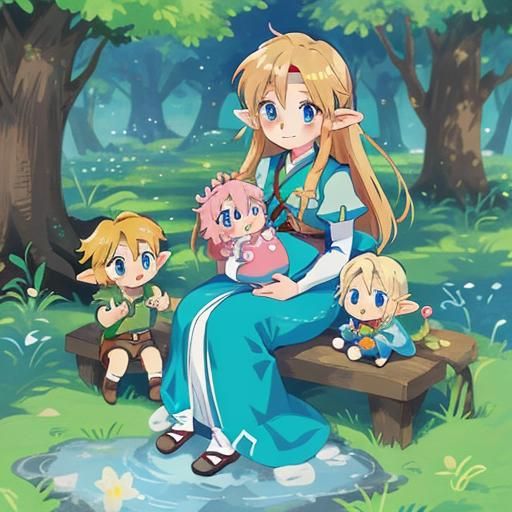 Pregnant Link Fan Art in Anime Style