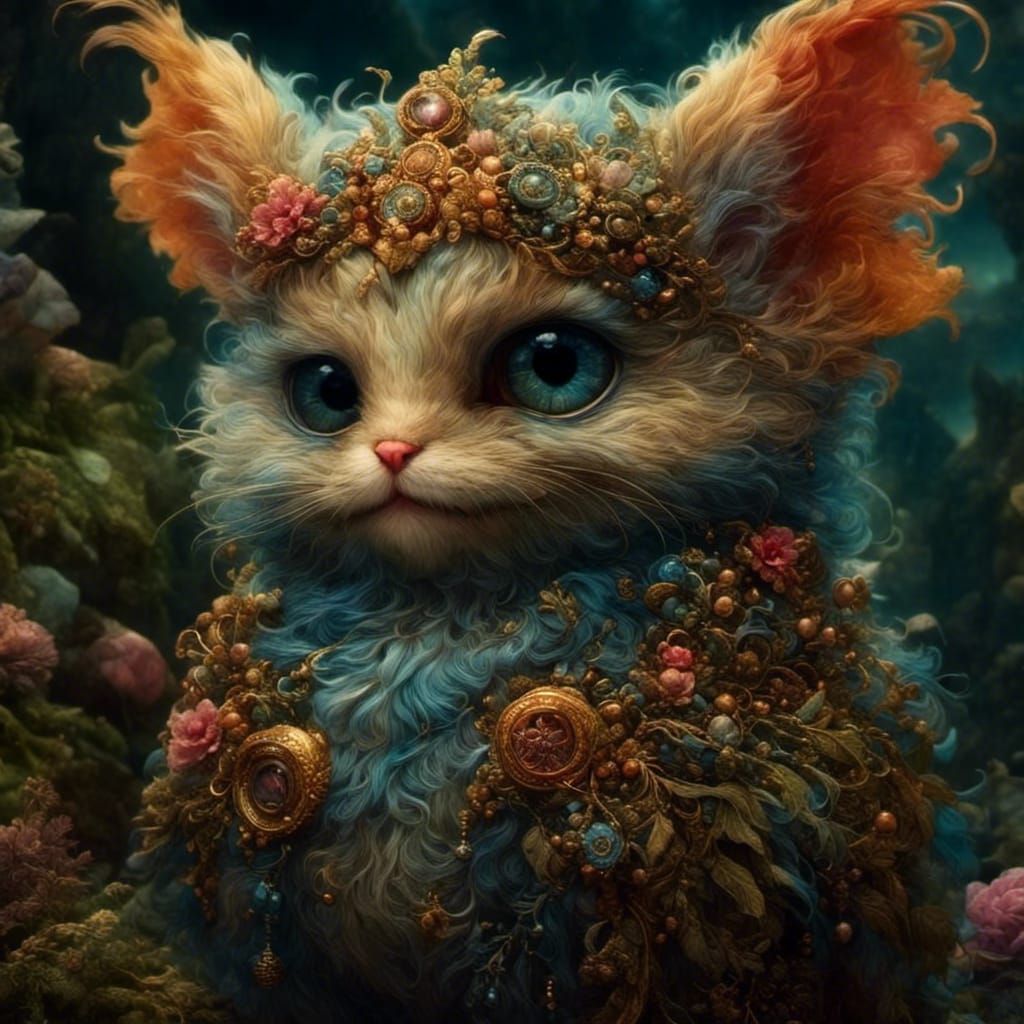 Adorable Fuzzy One-Eyed Monster in HDR