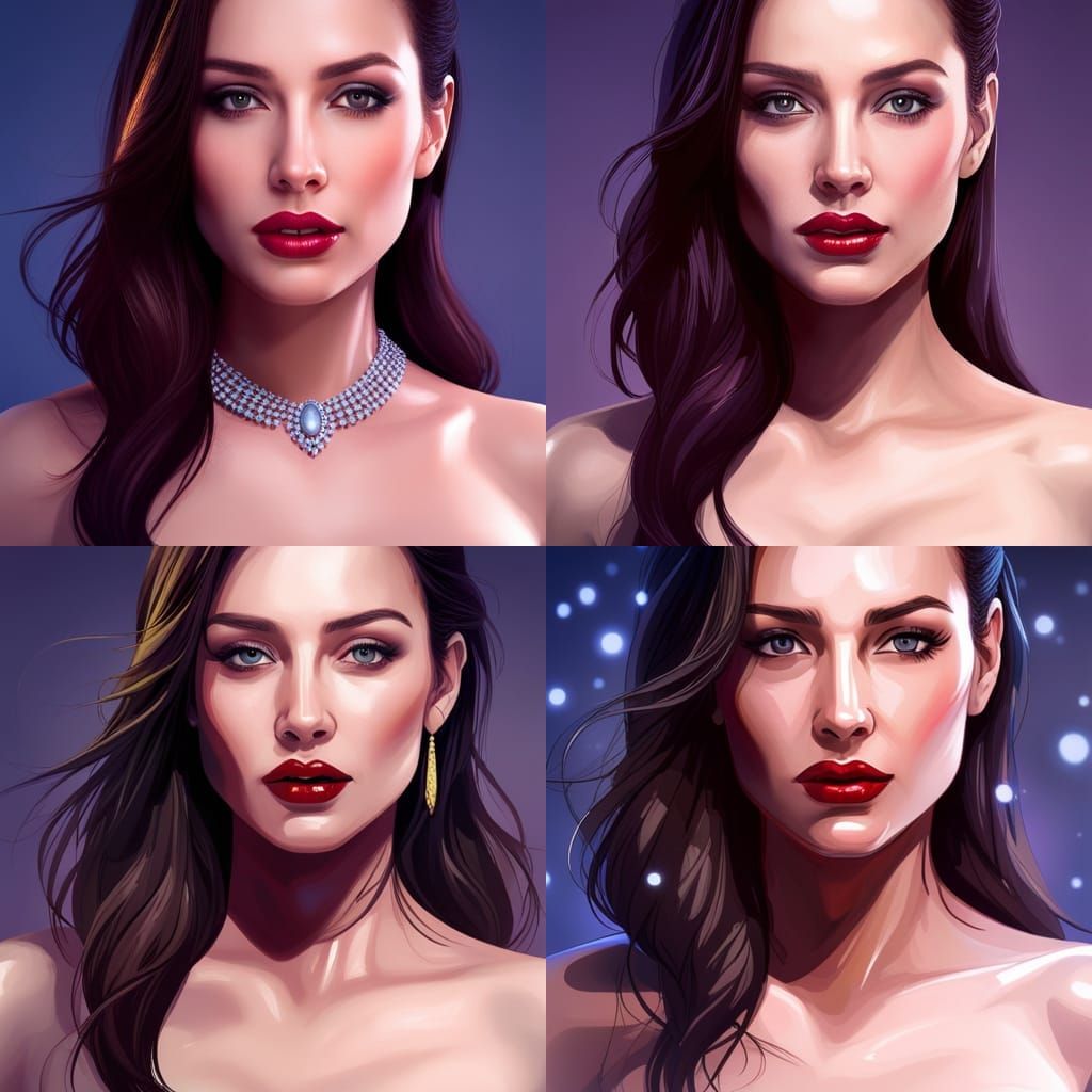 Goddess Portrait in Digital Art Style