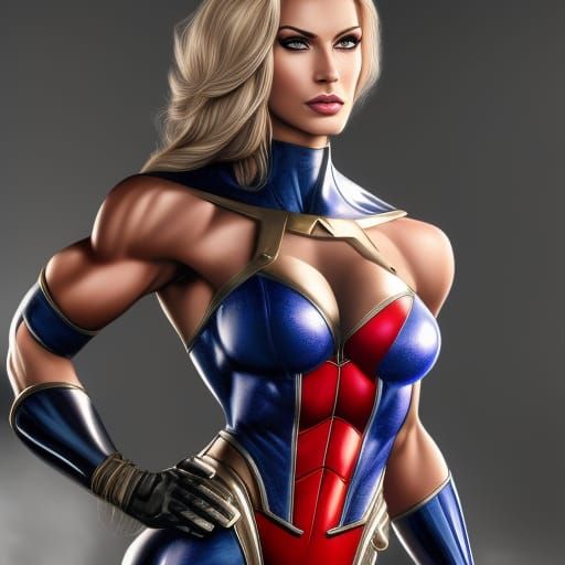 Fiorella the Muscular Italian Superheroine