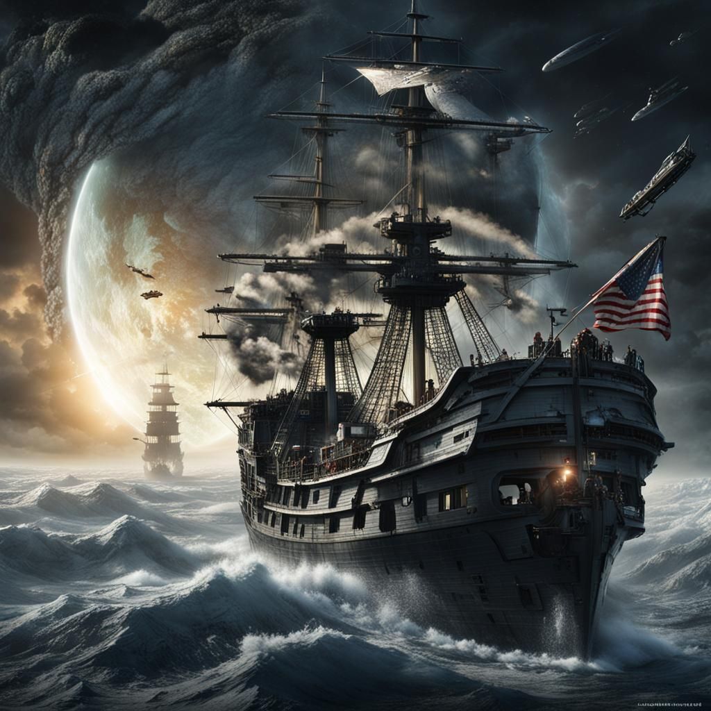 Epic Space Pirate Confronts Warrior God in Graffiti Art