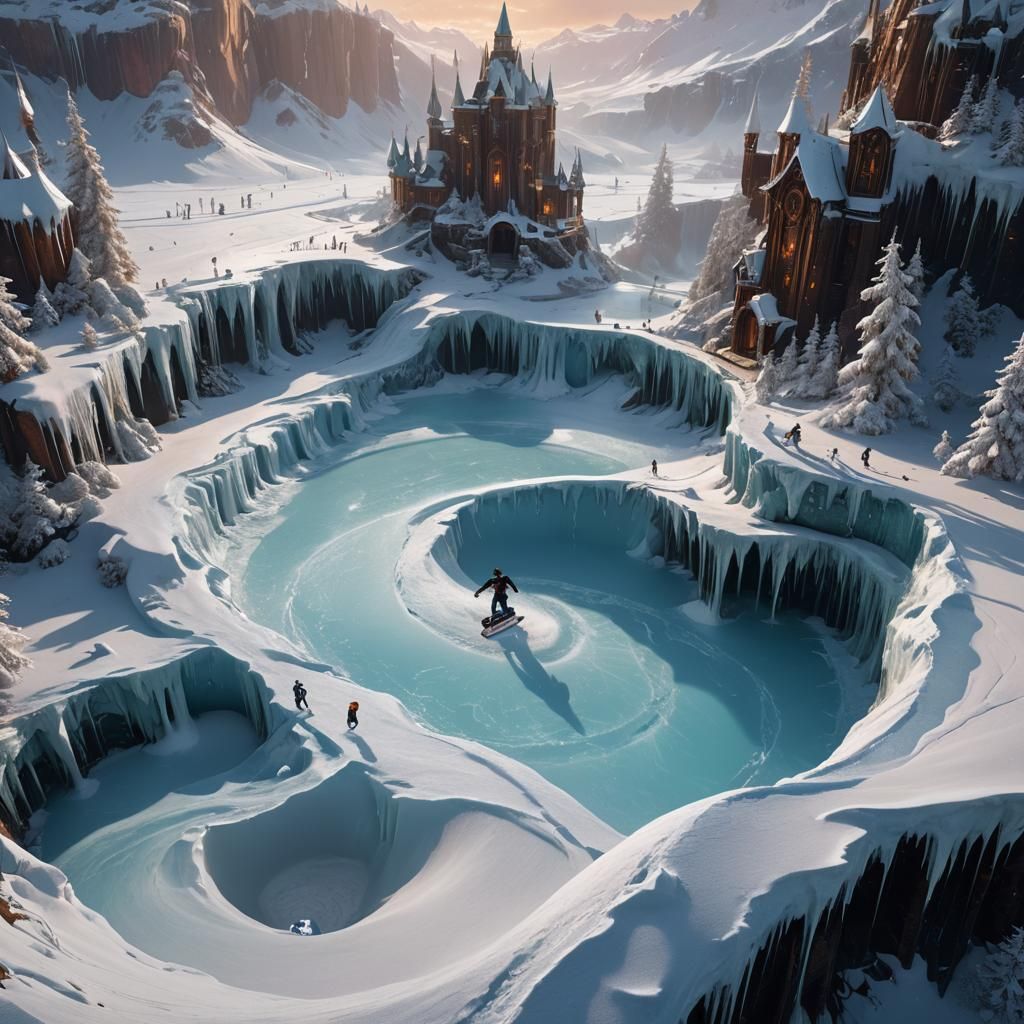 Fantasy mountain resort