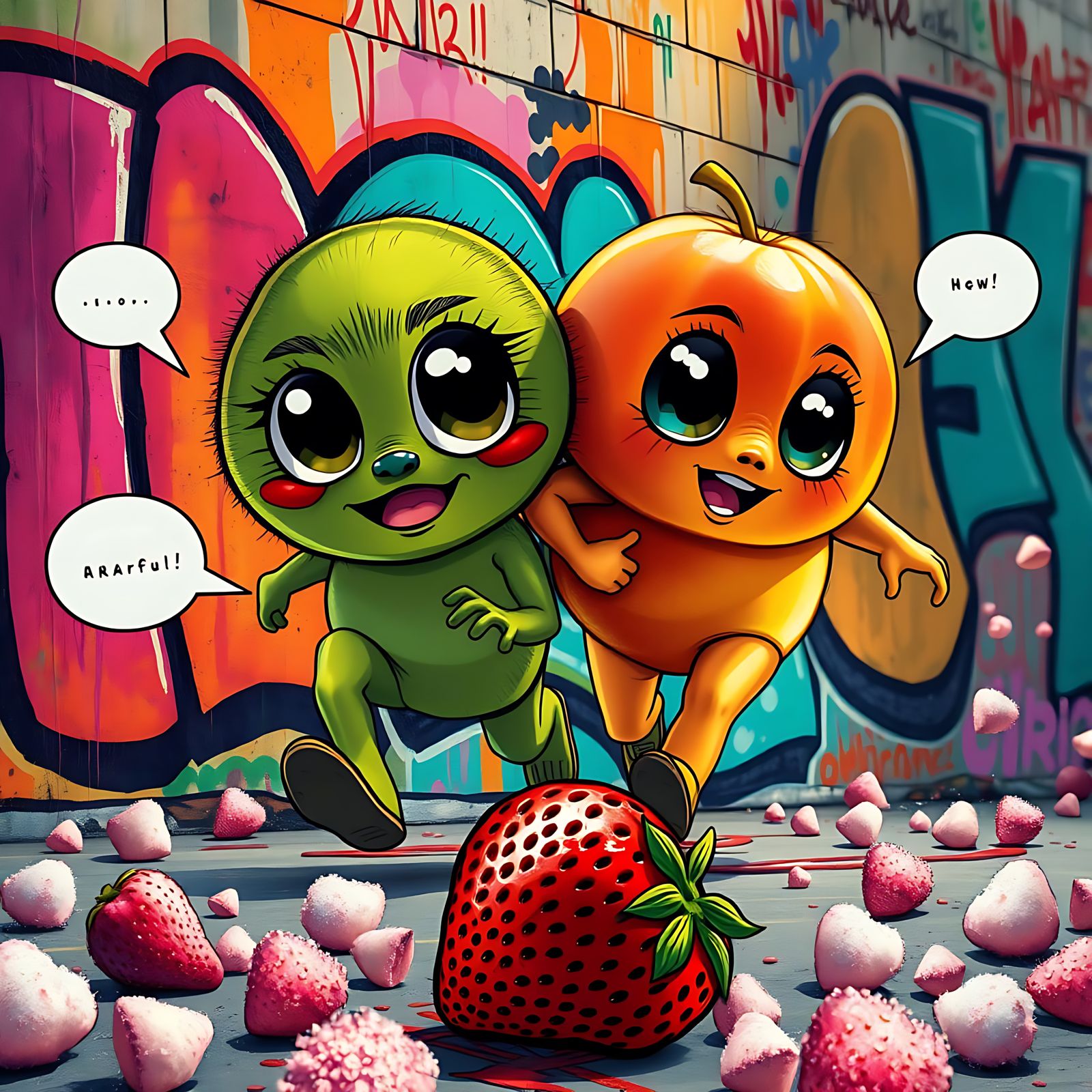 A Scene from the Tutti Fruities Comic Book