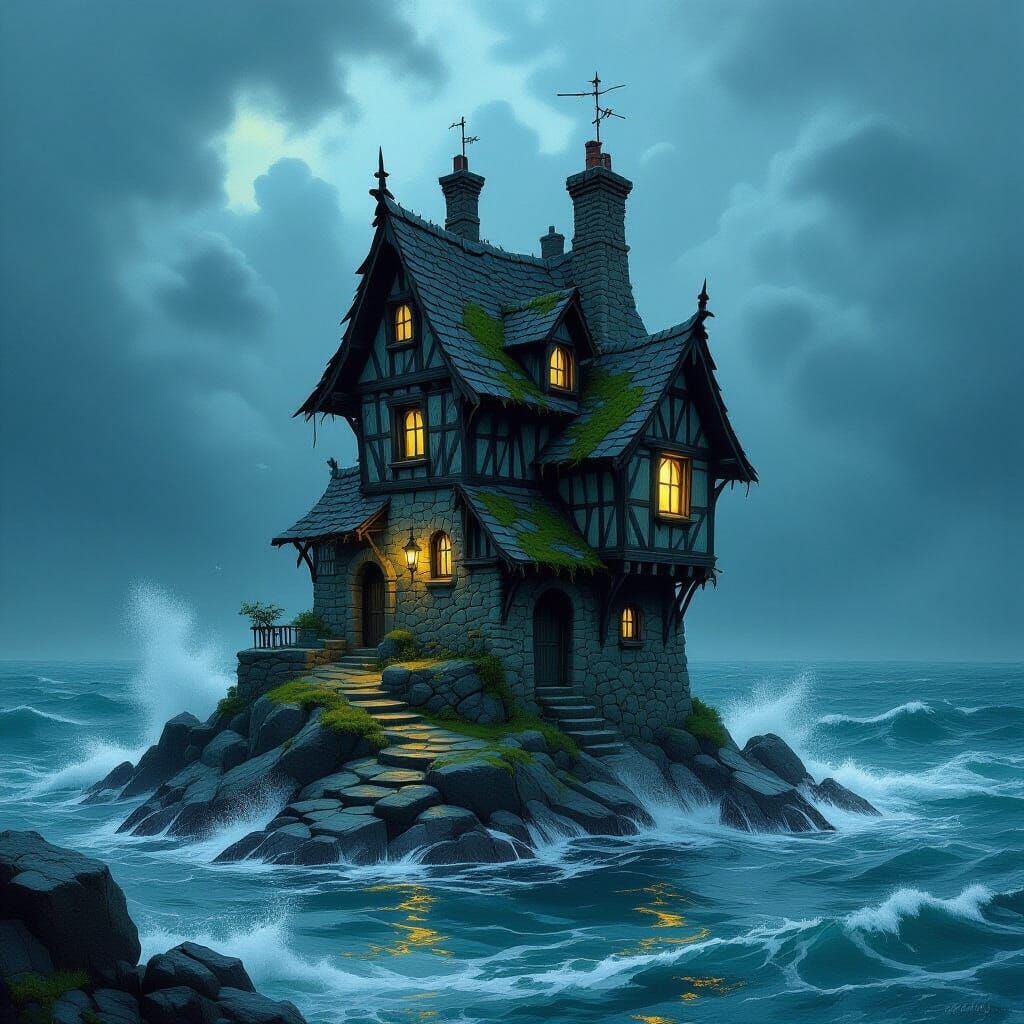 Rickety Old House on Tiny Island, Lord of the Rings Style