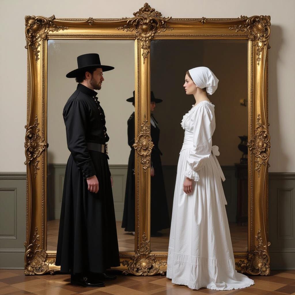 Elegant Mirror Image in Realistic Style