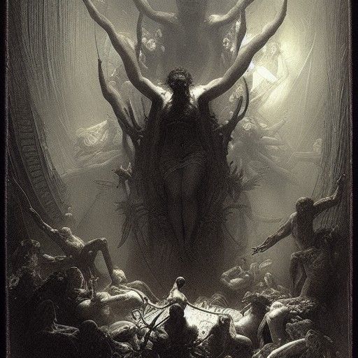 Seven Deadly Sins in Horror Style