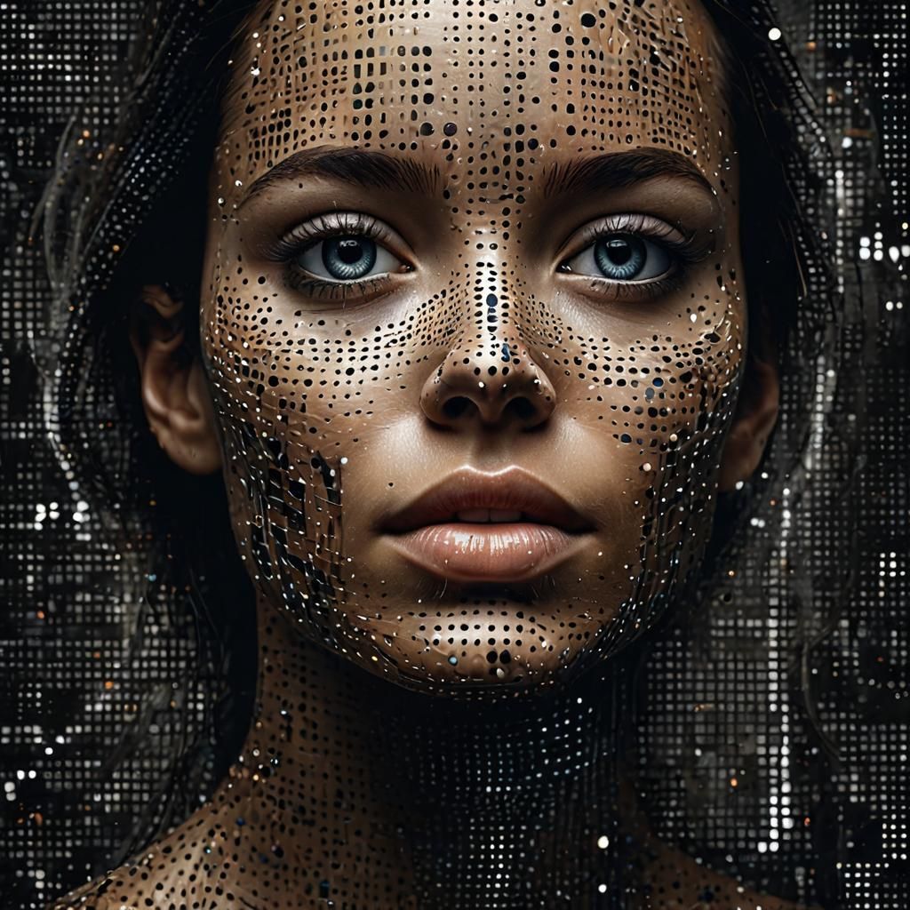 Morse Code Face: Minimalist Typography Art