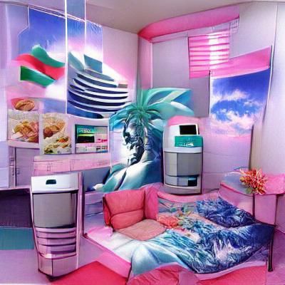 Vaporwave Dreamscape: A Digital Art Vision