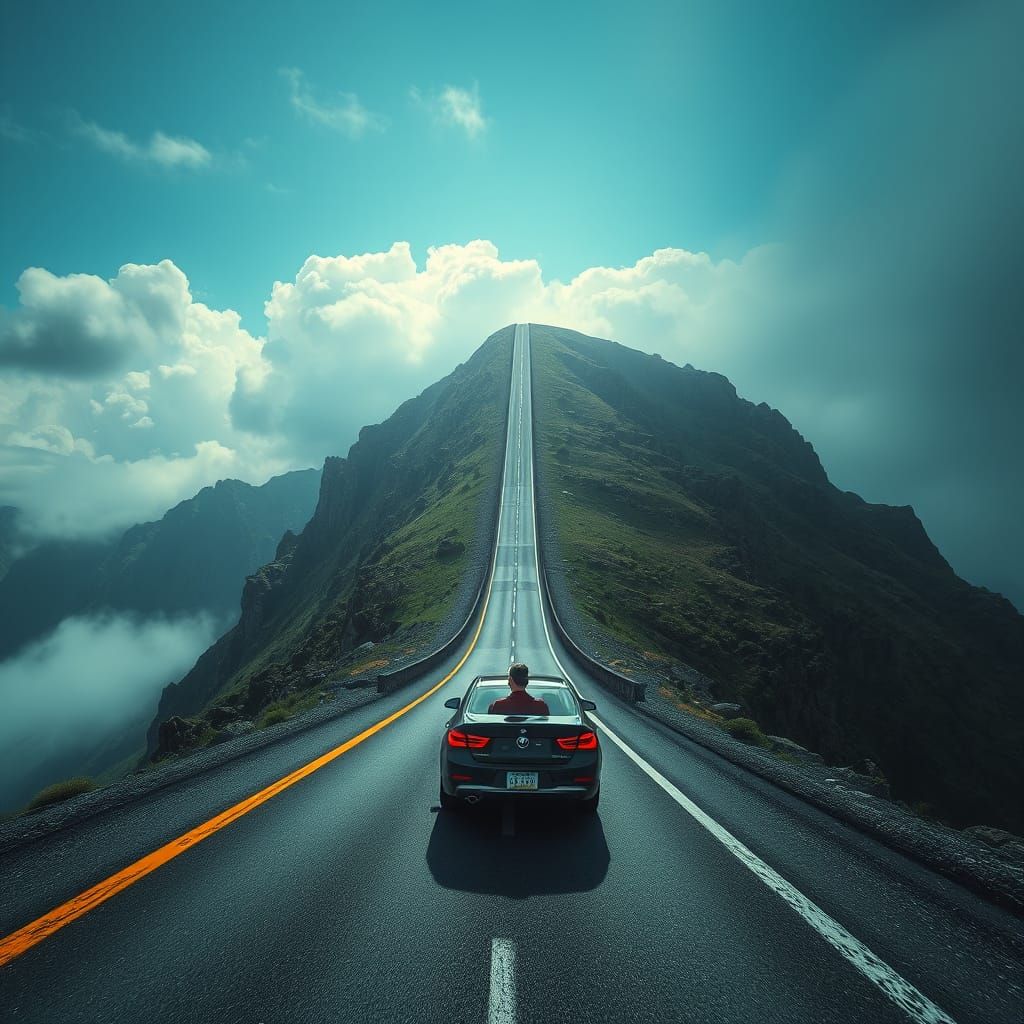 Vertical Road to the Sky: Sci-Fi Dreamscape