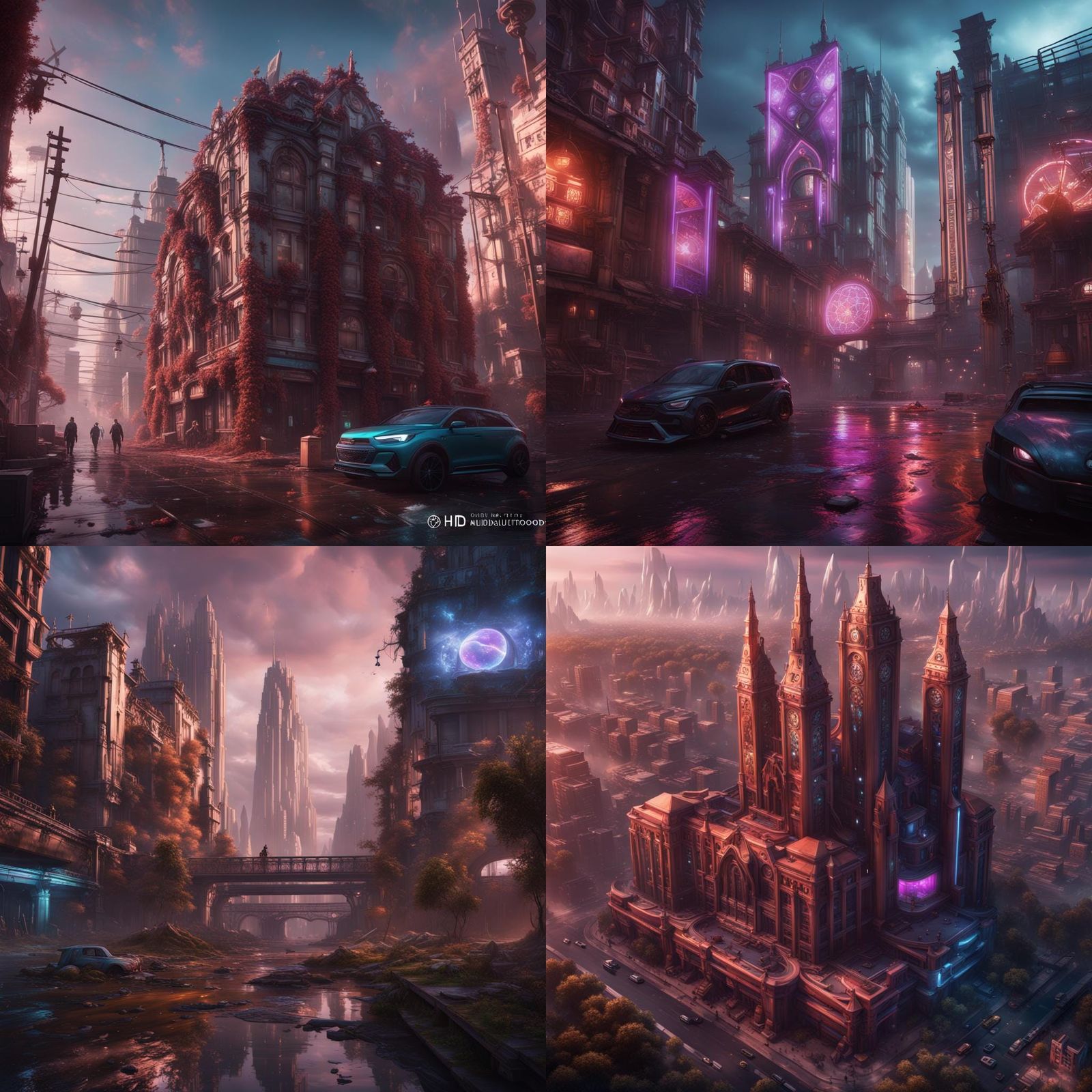 Fantastical Matte Painting of Aging in 2024