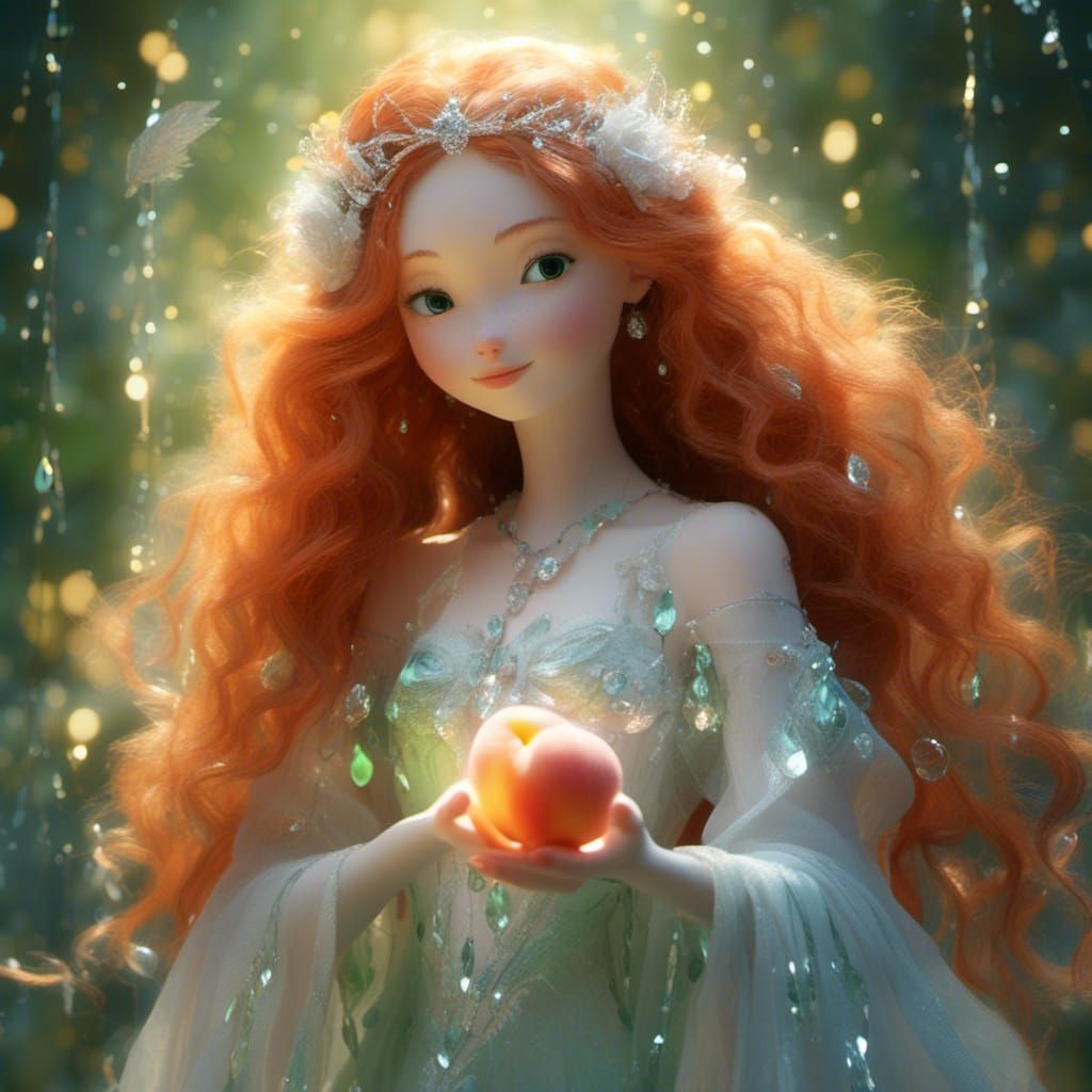 Ethereal Goddess Offers a Crystal Peach