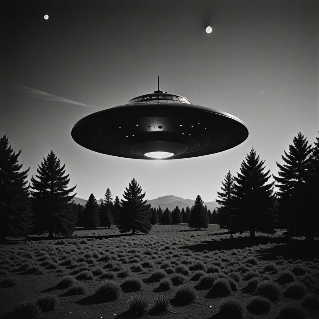 Flying saucer film noir