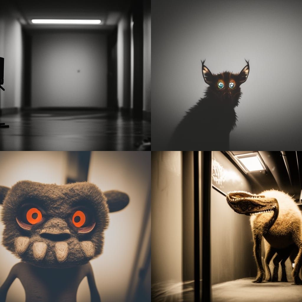 Terrifying Creature in the Backrooms: Professional Photograp...