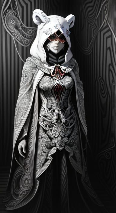 Cyberpunk Lady in Liminal Space