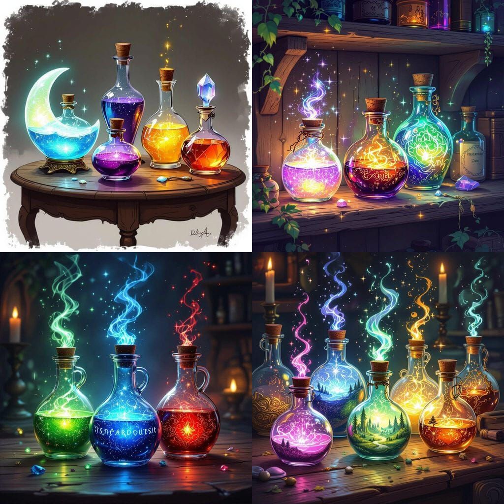Magical Potions: Sparkle, Transform, Reveal Secrets