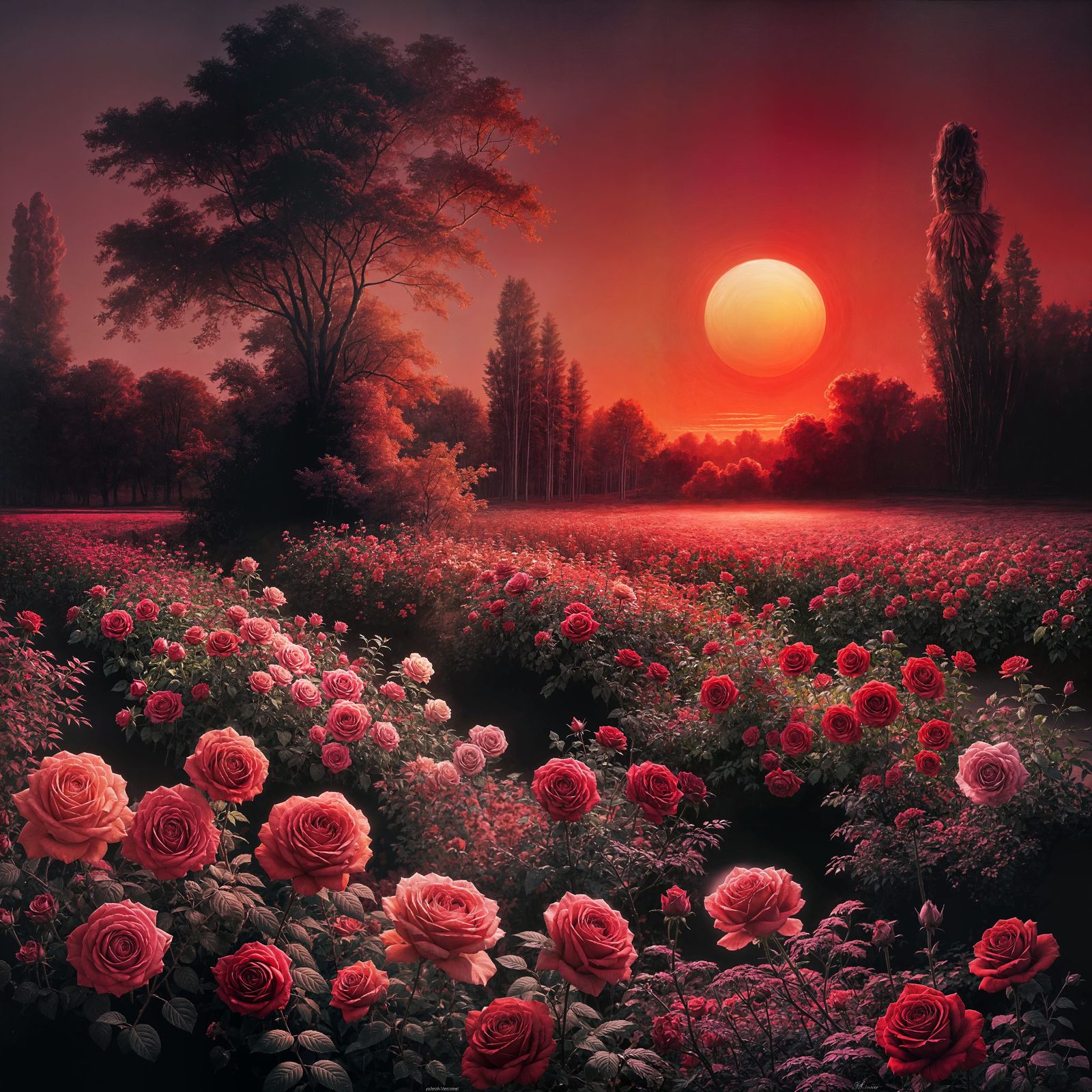 Roses in Tenebrist Twilight