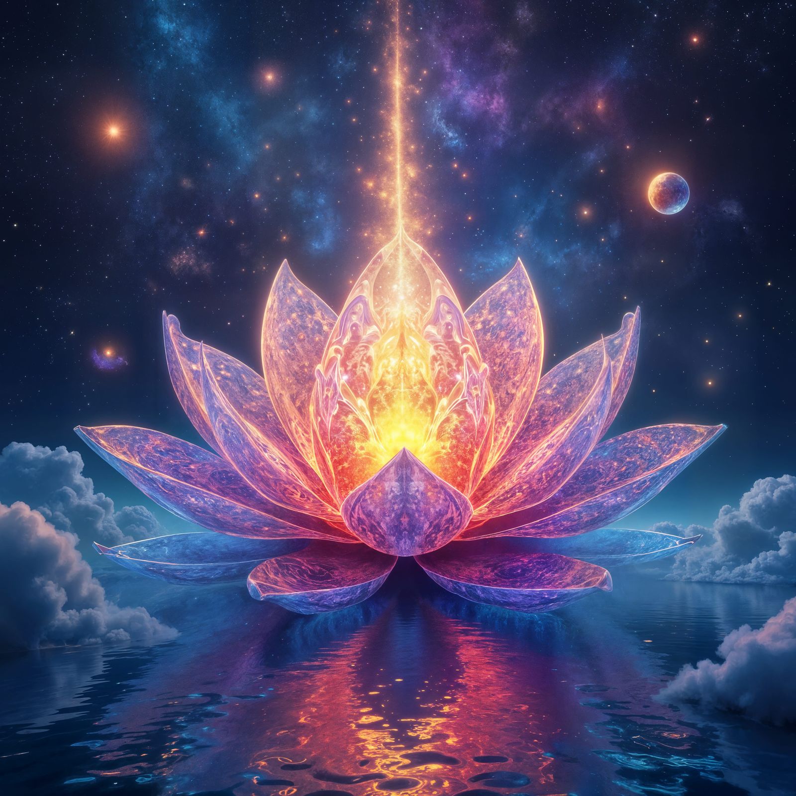 Vibrant Cosmic Tapestry in Kaleidoscopic Dreamscape