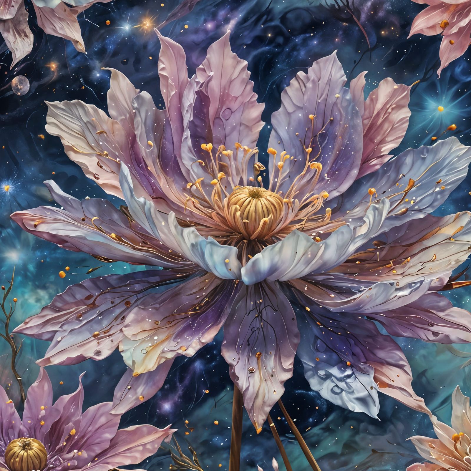 Cosmic Flower: Electricity Meets Mystical Galactic Forms