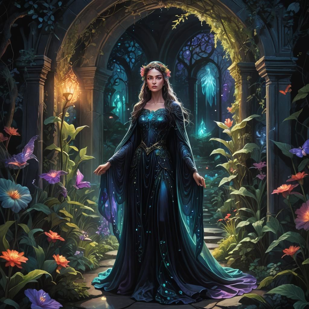 Mystical Garden Guardian in Astral Colors