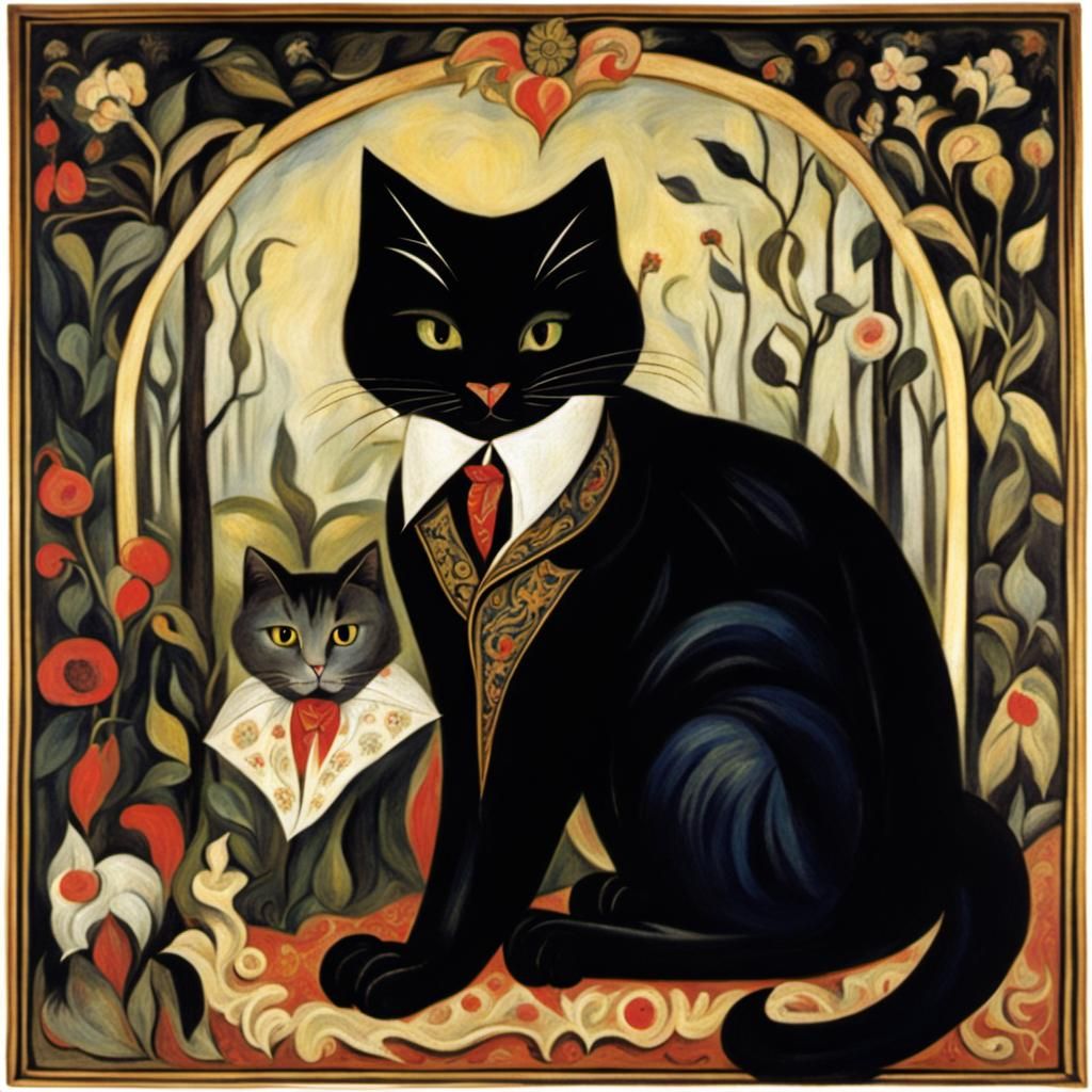 Vampire Cat Lover: A Neo-Primitivist Portrait