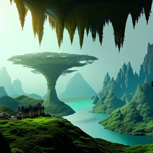 Fantastical Matte Painting with Intricate Detail