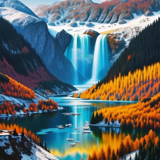 Enchanted Fairytale Landscape Depiction